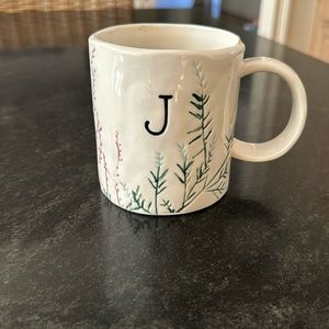 Anthropologie monogram “J” mug